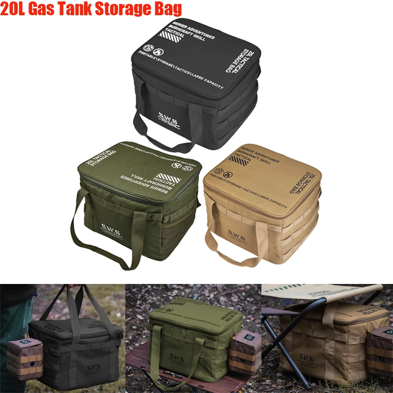 20L Gas Tank Storage Bag Waterproof Gas Canister Picnic Bag Multifunctional Gas Stove Canister Carry Bag for Outdoor Picnic Tool