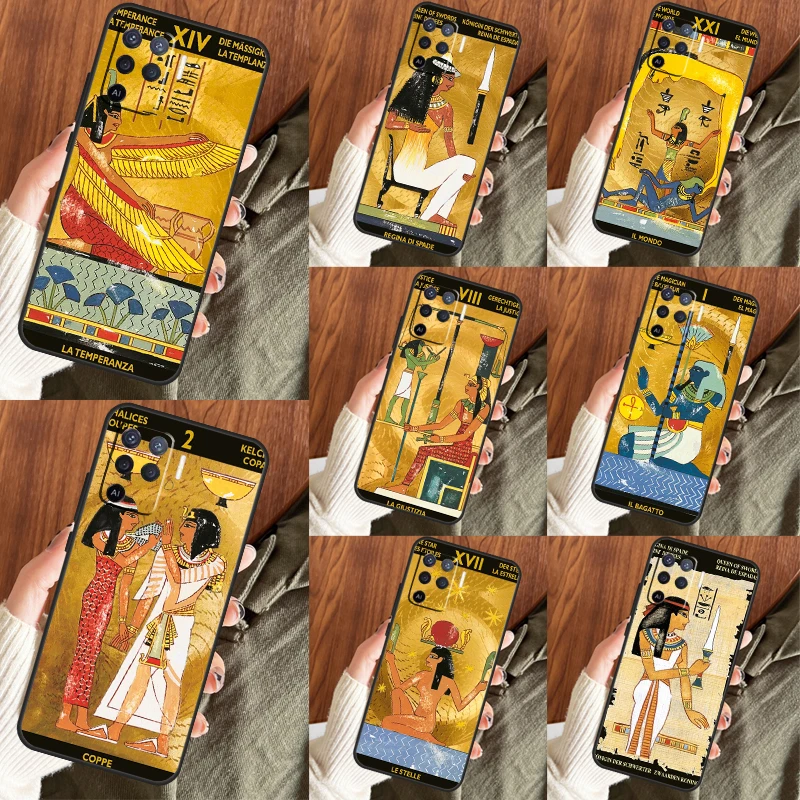 Egypt Mysterious Tarot Funda For OPPO A74 A54 A57 A53 S A96 A76 A16 A5 A9 A31 A15 A17 A77 A93 A91 A52 A72 Case