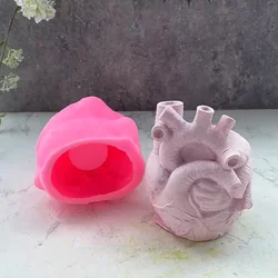 Cardiovascular Flower Pot Mold Halloween Succulent Plant Pot Plaster Cement Drip Silicone Molds Halloween Ornament Decor Mould