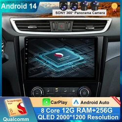 Andoird 14 Car Radio For Nissan X-Trail Xtrail X - Trail 3 T32 2013 - 2022 Qashqai 2 J11 Multimedia Viedo Player Stereo DVD DSP