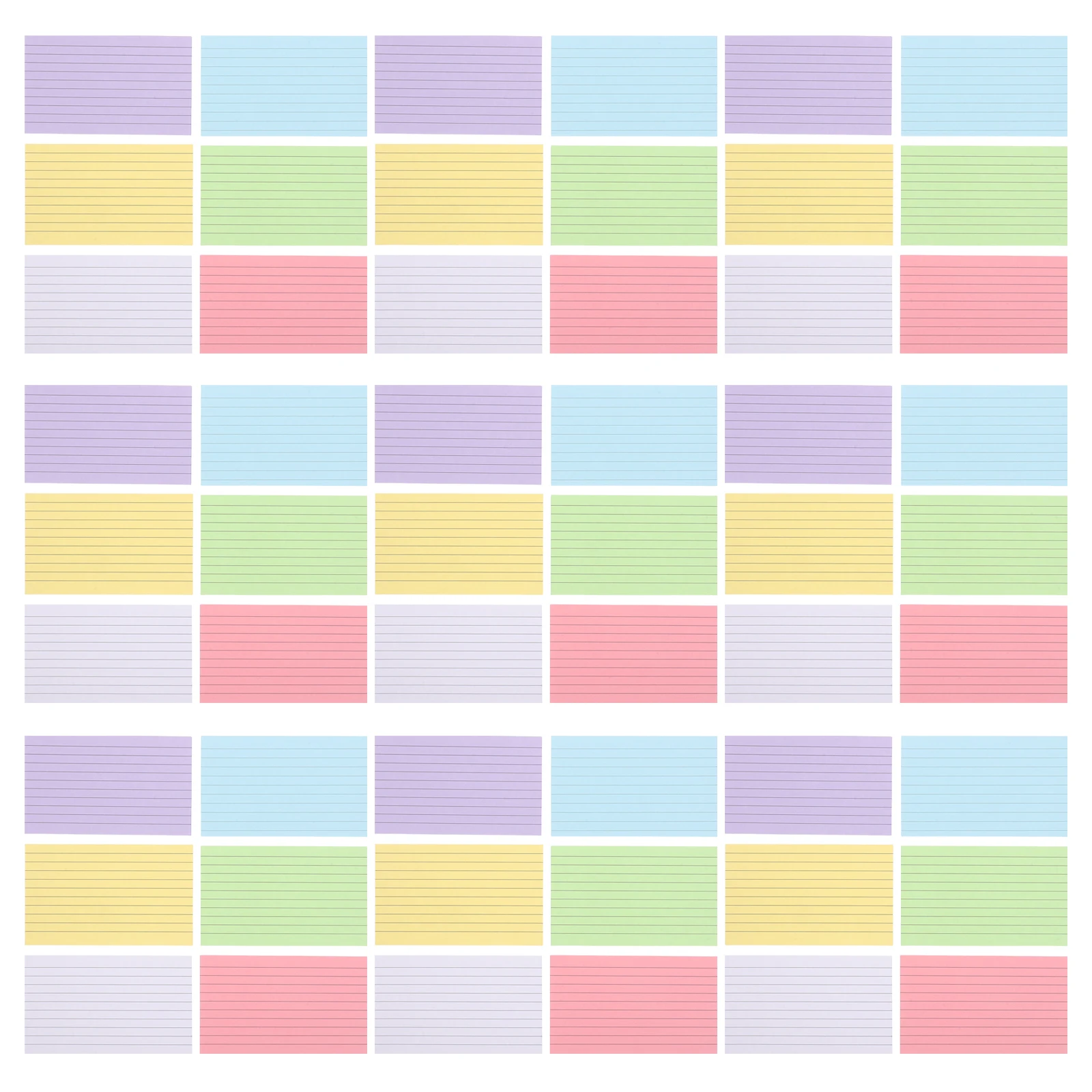 600pcs Index Cards: Assorted Bright Colored Memo Pads With Ruled Edges For Study Notes Flashcards School Office Stationery