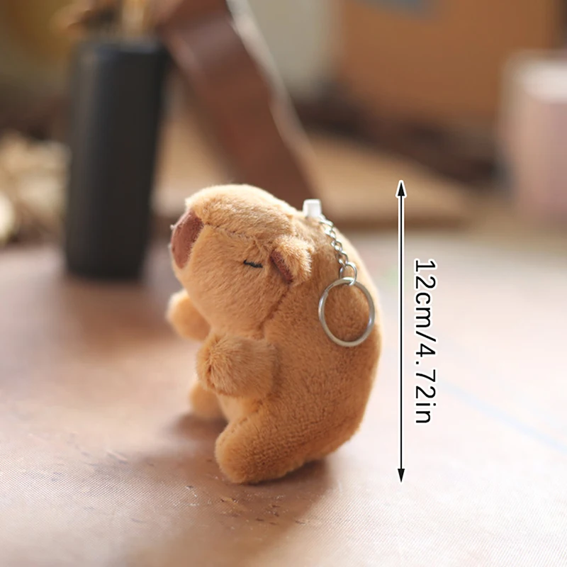 Cartone animato carino capibara peluche Ragdoll portachiavi ciondolo portachiavi bambola di pezza borsa ornamenti appesi zaino accessorio regalo per bambini