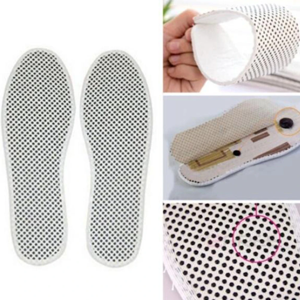 

Heated Inserts Self Heating Anti fatigue Insoles Magnets Warmth Far Massage Pads Shoe Supports Elastic Vents Soft