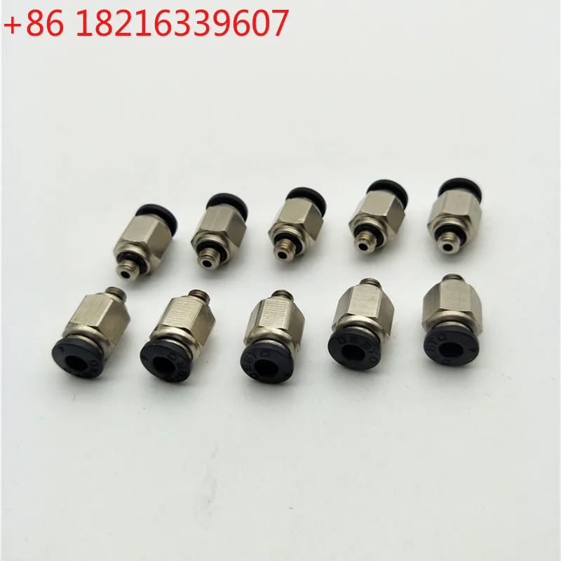 YAO M5 Thread to 4mm Hole Tube Air Pneumatic Push in Quick Fittings Connector Jointer 10 Pcs PC4-M5 Black Free shipping