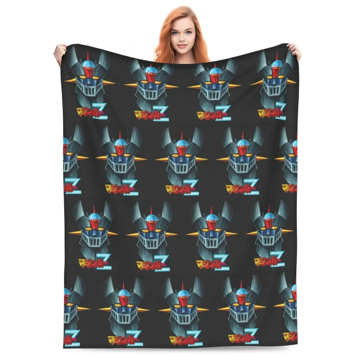 

Одеяла Mazinger Z с аниме-роботом, мягкое теплое фланелевое одеяло для кровати, гостиной, пикника, путешествий, домашнего дивана