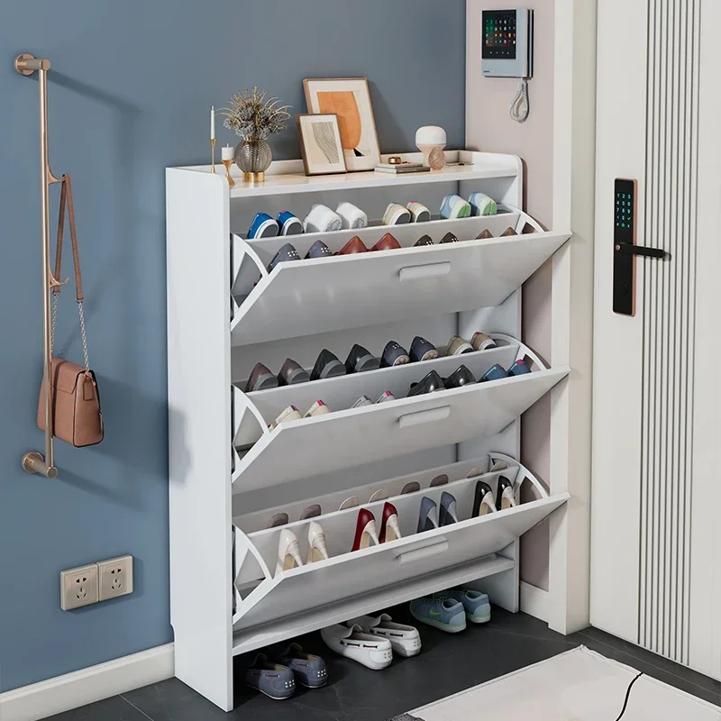 

Простой входной шкаф для обуви премиум-класса Ультратонкий шкаф для обуви большой вместимости