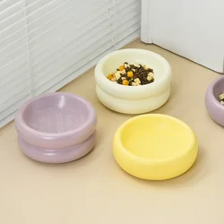 Ceramic Cat Bowl Tall Legs To Protect Cervical Vertebrae Cat Food Bowl Cat and Dog Basin Drinking Bowl Pet Snack Ceramic Bowl