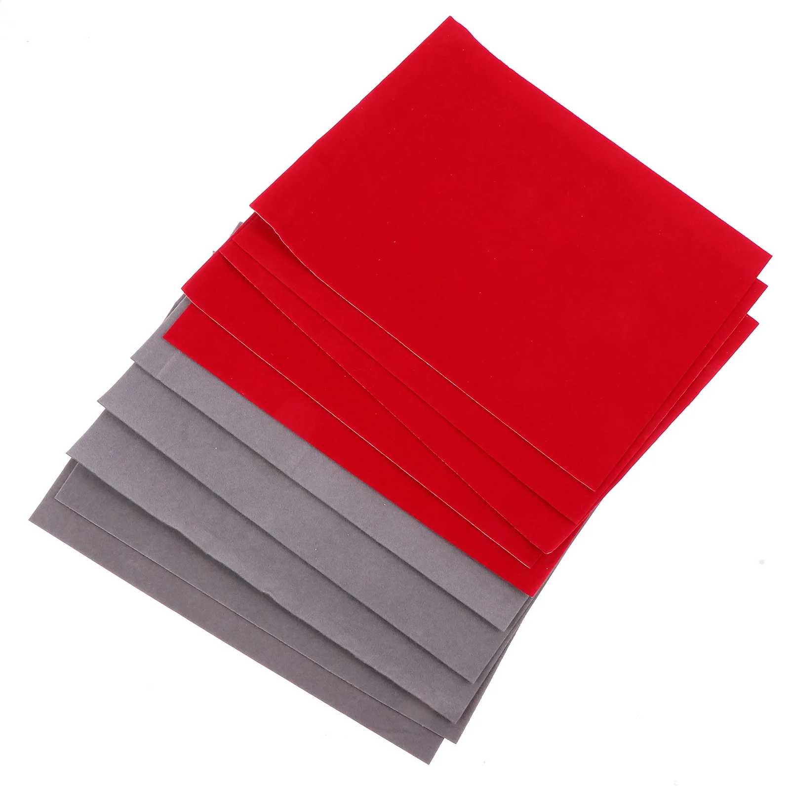 10 Sheets Self-Adhesive Flocked Cloth DIY Craft Wrapping Jewelry Box Packing Fabric Flocked Cloth Gift Box Inner