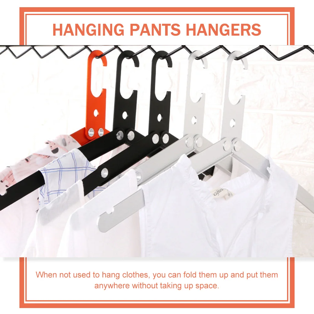 

3pcs Folding Aluminum Space Saving Metal Clothes Hangers Portable Travel Closet Organizer Foldable Pants Skirt Hangers