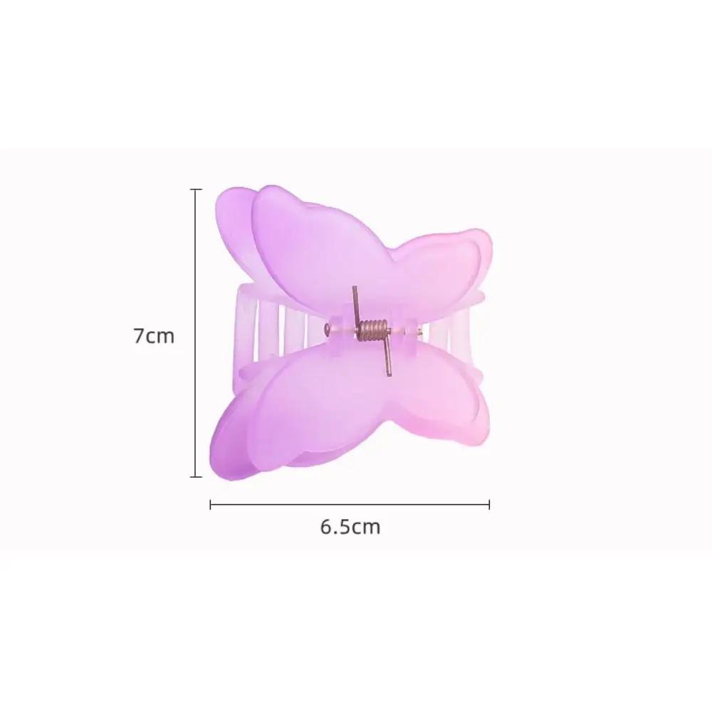 New Colorful Butterfly Hair Claw Clip Matte Transparent Hair Clip Gradient Hair Accessories Hairpin Women