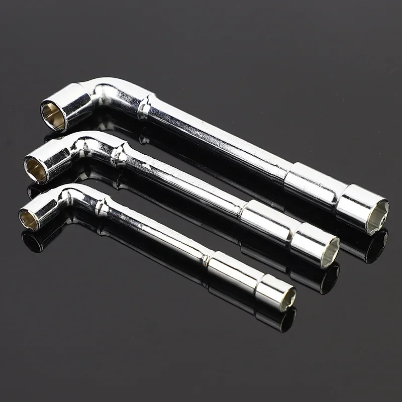 1pcs L Type Pipe Perforation Elbow Mini Wrench Universal Double Head Hex Socket Metric Wrench Kit 6 Point 13 14 15 16 17 18 19mm