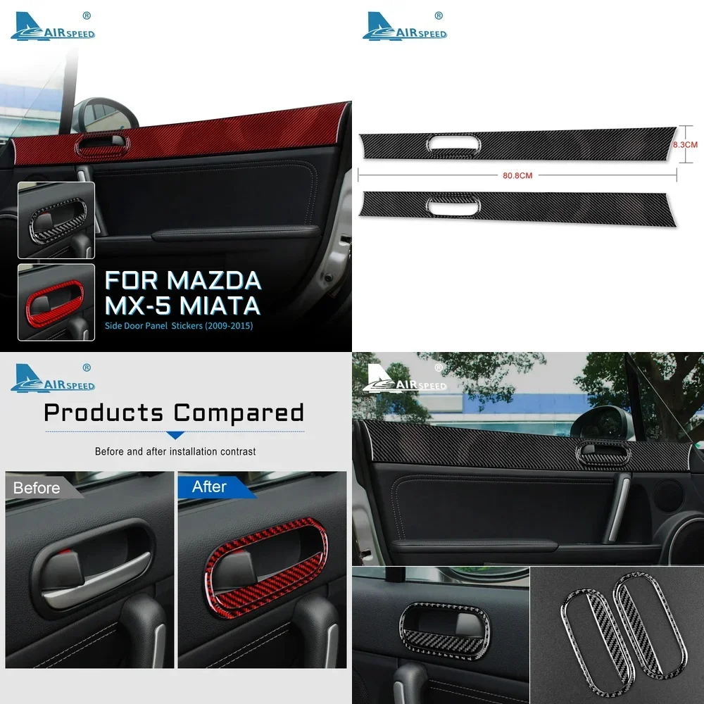 

Soft Carbon Fiber Interior Trim Sticker for Mazda MX 5 Miata 2009 2010 2011 2012 2013 2014 2015 Car Door Handle Decorative Film