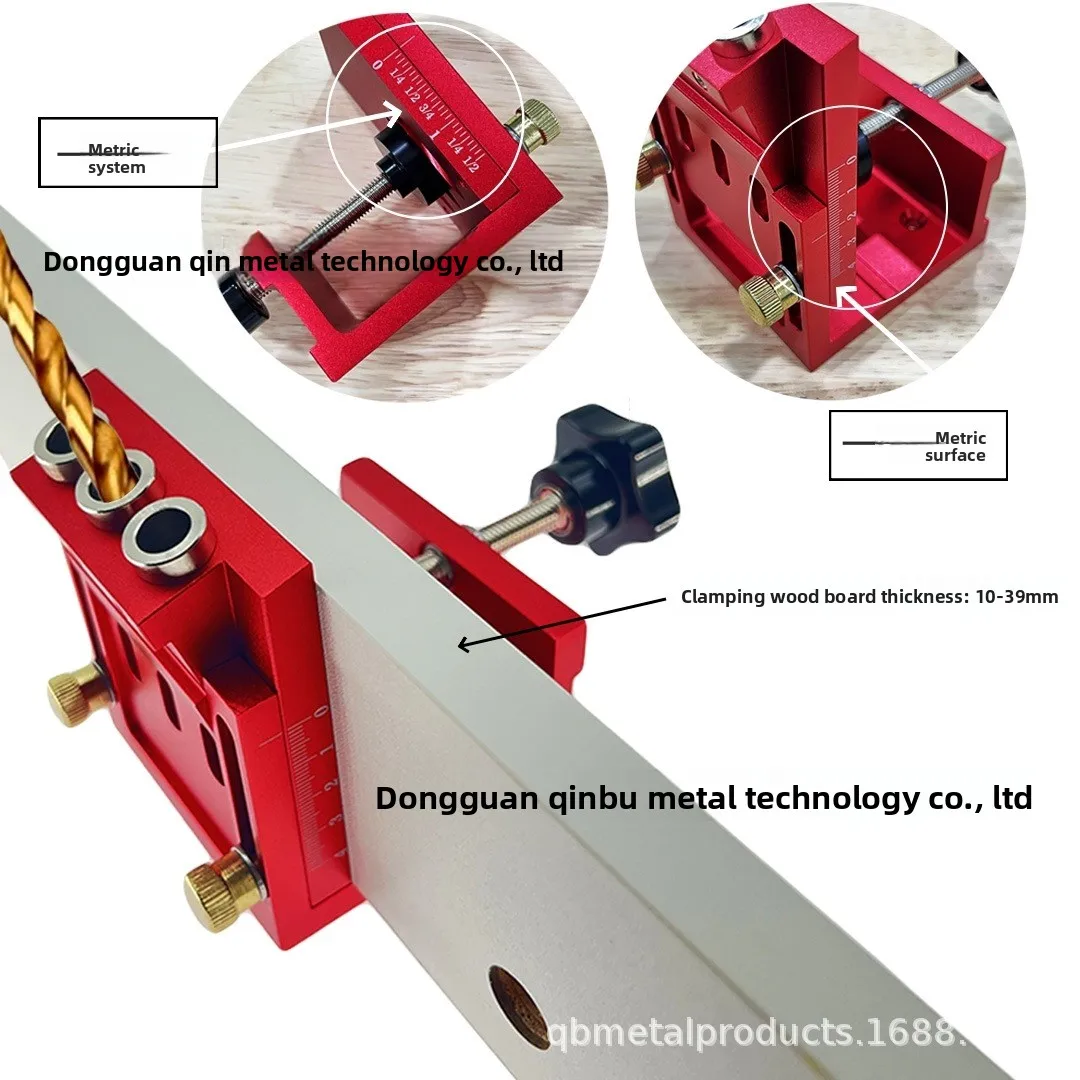 hit productWoodworking Punch Adjustable Oblique Hole Locator Wood Board Punch Hardware Tool Cabinet Panel Aluminum Alloy Non-sta