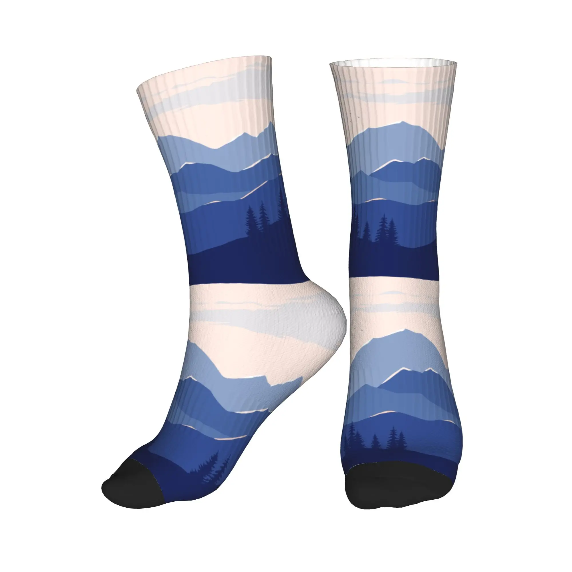 

Cute Men's Natural Landscapes Forest Mountain Dress Socks Unisex Warm Breathbale 3D Printed Crew Socks
