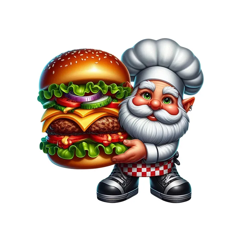 Cooking gnomes cute gnomes decorate living room cabinets refrigerator home decoration decals stickers  CM46