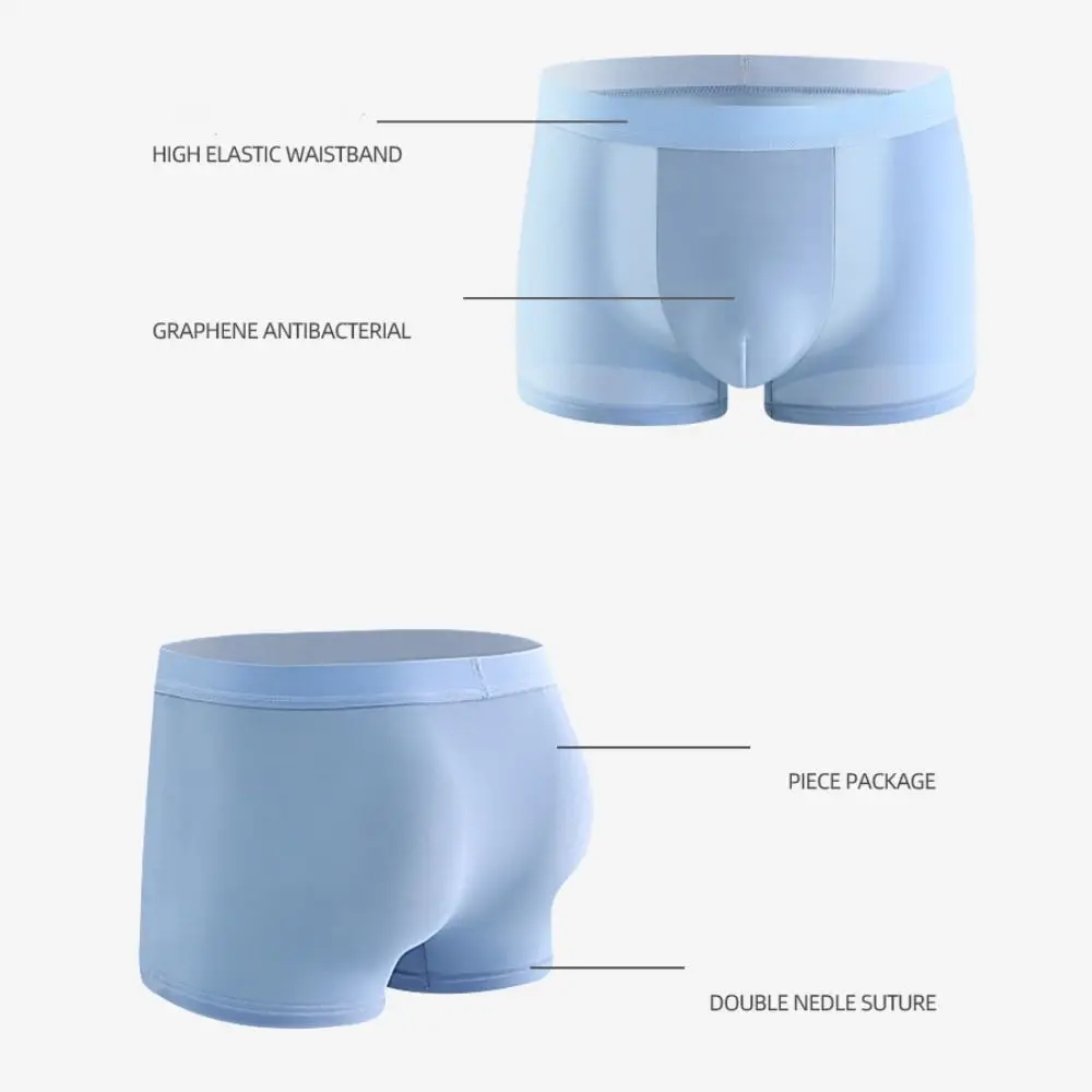 3 pezzi traspiranti Traceless da uomo Ice Slik mutandine a vita media semplici slip senza cuciture mutande lingerie intimo per uomo da viaggio