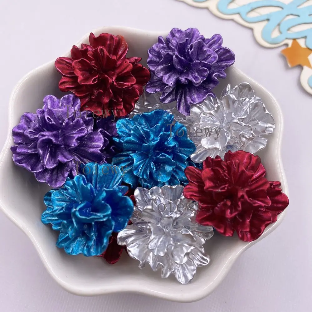 10 Stück Harz niedliche bunte Hortensien Macrophylla flache Rückseite Blume Strass Figuren DIY Hochzeit Scrapbook Schmuck Dekor Handwerk