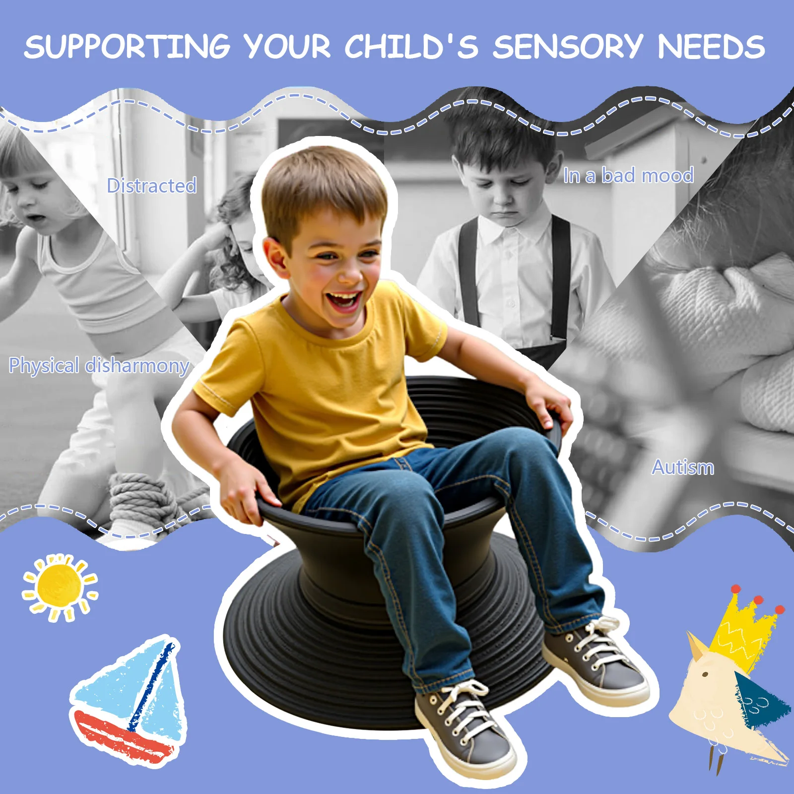 

360 Degree Round Spinning Tumbler Sports Chairs Rotating Gyro Spun Chair for Backyard Playground Or Mall