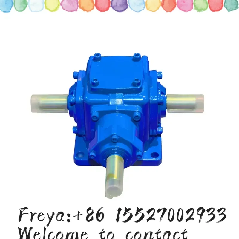 T Series 90 Degree Bevel Gear Box 1:1 3 Way Bevel Gearboxes Right Angle Hollow Shaft Gearbox Reducer