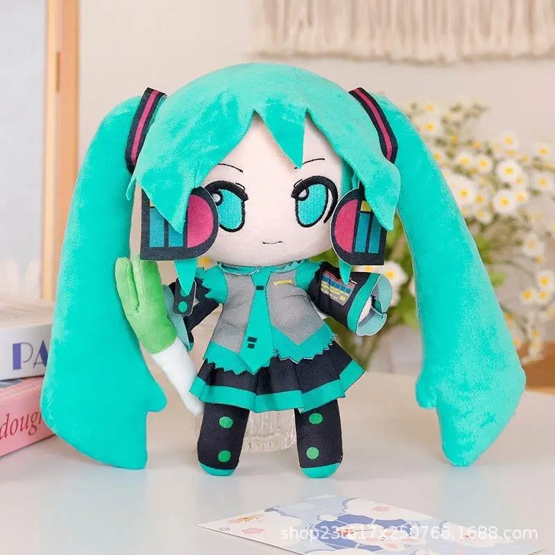 Cute Hatsune Miku Fluffy Plush Throw Pillow Vocaloid Anime Stuffed Cushion Bedroom Sofa Decor Cozy Accessory Birthday Gift
