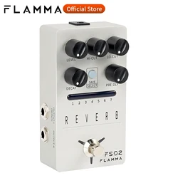 FLAMMA FS02 Reverb Pedal Reverb Stereo Electric Guitar Effects Pedal with Spring Reverb True Bypass Storable Preset Trail On