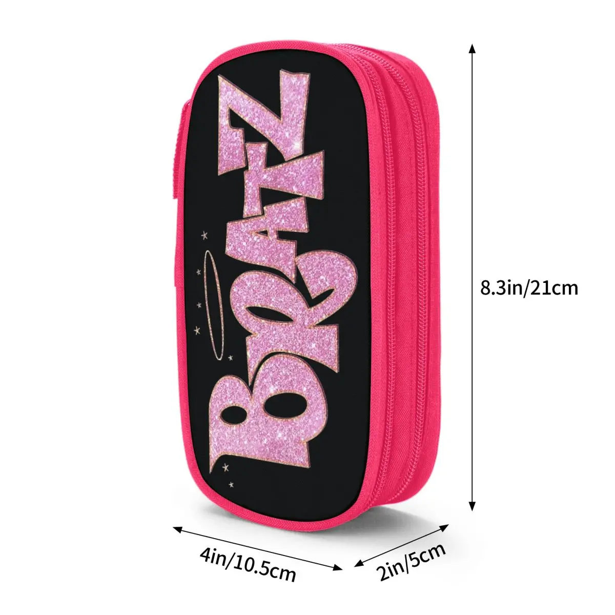 Pink Glitter Bratz Pencil Case Boy Girl Vintage Pencil Box Printed Back To School Pencil Cases Supplies Gift