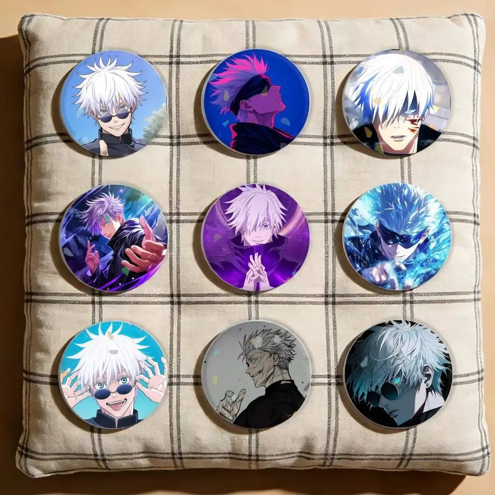 

J-Jujutsu K-Kaisen Gojo Laser Badge Creative Pins Brooch for Bag Clothes Hat Decor Gifts Fans Collect