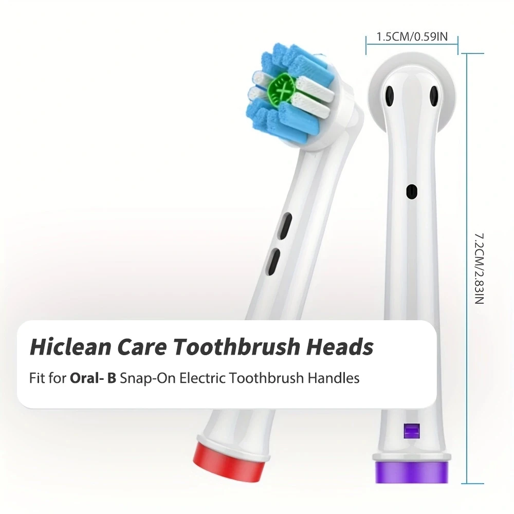 Cabezales de repuesto compatibles con Oral B, cabezales de repuesto de cepillo de dientes eléctrico genérico blanco 3D