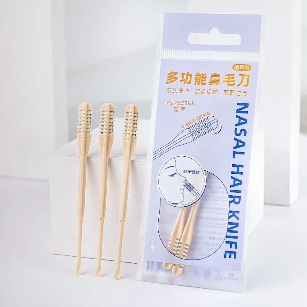 4 قطعة جديد 360 الدورية الأنف الأذن الشعر المتقلب سهلة التنظيف دليل الأنف كليبرز رقيقة جدا الأنف مقص عر الكبار