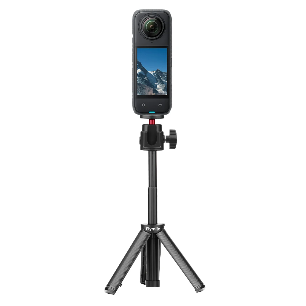 Tripod Mount Selfie Stick Extendable Monopod for Gopro Hero /OSMO Action 4 3/Insta360 X4 Camera Mini Handheld Stick Stand