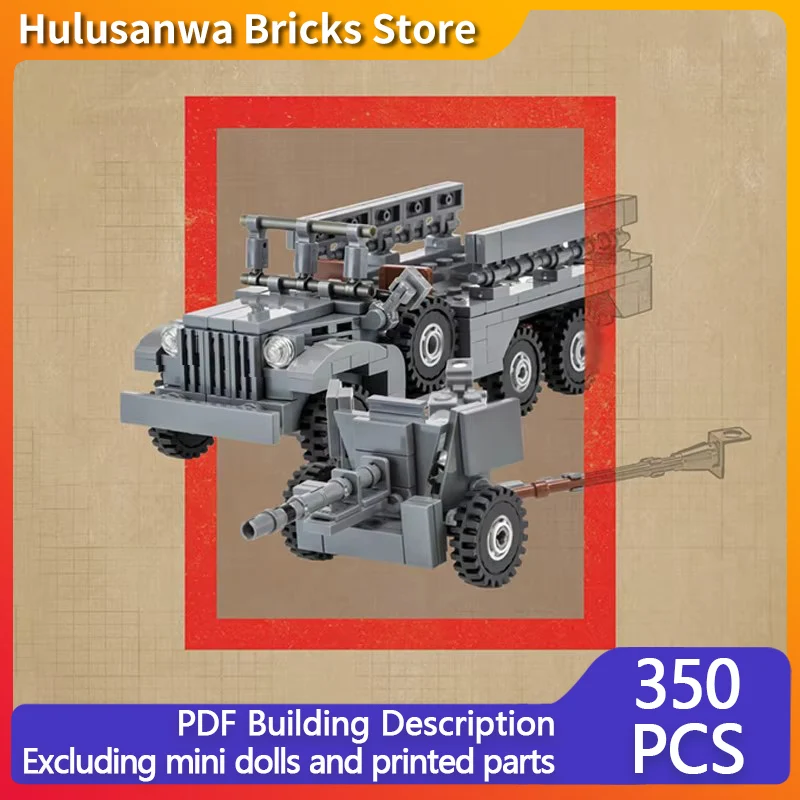 

Anti-Tank Gun Battle Pack Model MOC Building Bricks War Equipment Modular Technology Gifts Holiday Assemble Children Toys Suit