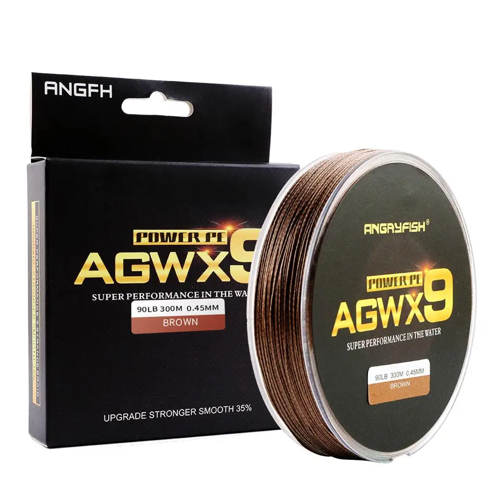 

Плетеная рыболовная леска Angryfish Agwx9, 300 м, отличное расстояние заброса, гладкая рыболовная леска для любителей рыбной ловли, Прямая поставка
