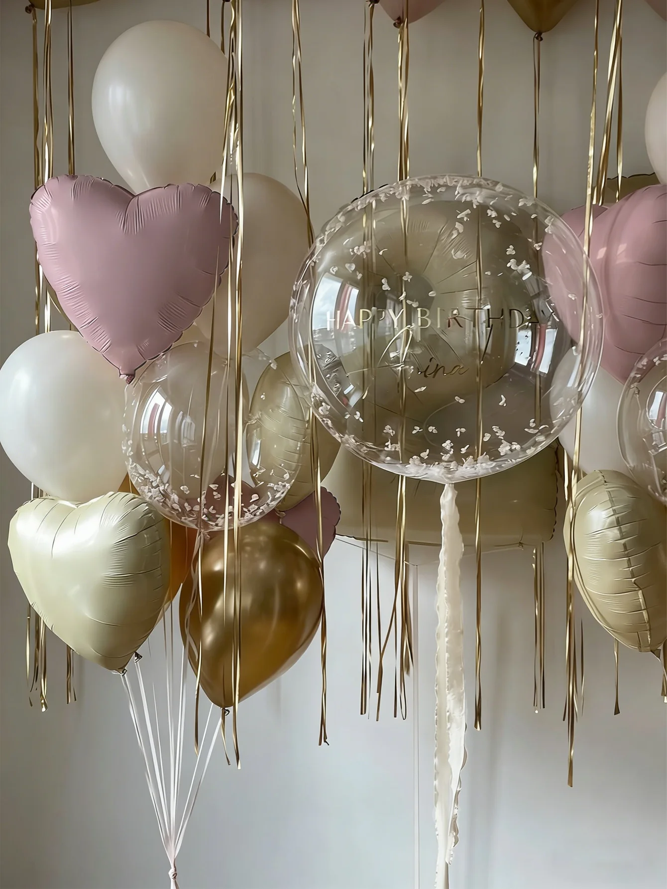 Rosa Herz-Ballon-Set Transparente Bobo-Ballons für Hochzeitssaison Muttertag Heiratsantrag Geburtstag Dekoration – Detail 6