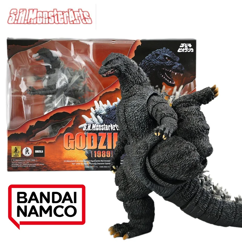 In Stock Bandai Original Box SHF S.H.MonsterArts GODZILLA 1989 Anime Action Figure PVC 16cm Model Kit Toy Gift for Children