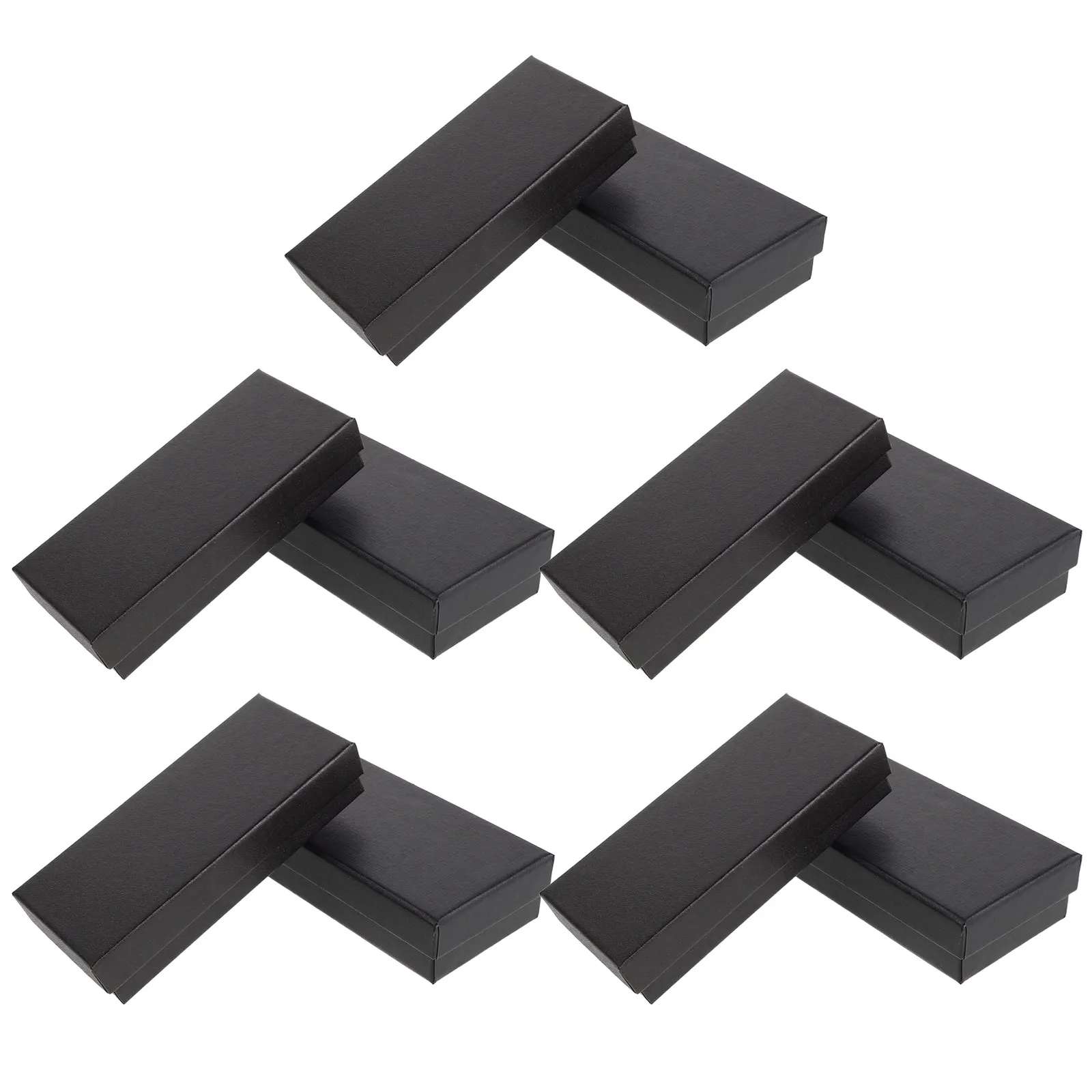 10Pcs Black Rectangular Watch Organizer Case Elegant Single Watch Storage Box Presentation Holder Display Jewelry Packaging