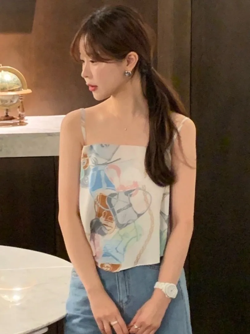 

Thai Spicy Girl Print ter Ne Vest Women's Summer 2025 New Inner Wear Top Svel irt Tube Top Outerwear