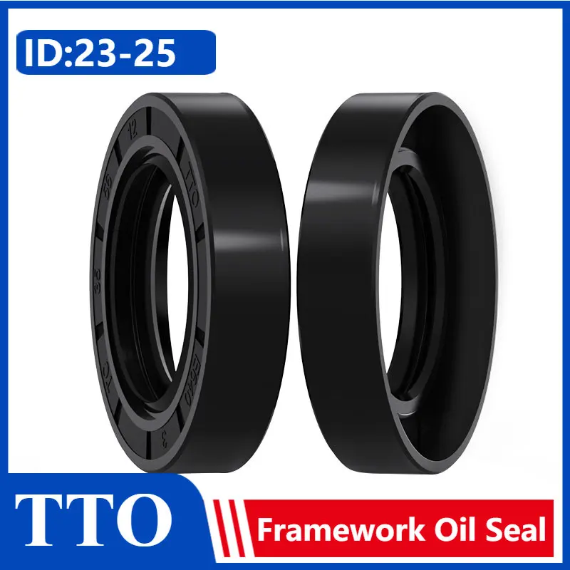 TTO rubber skeleton oil seal FB/TC 24 25 26*35 36 38 40 42 45 48 50*7/8 NBR double lip seal for rotating shaft