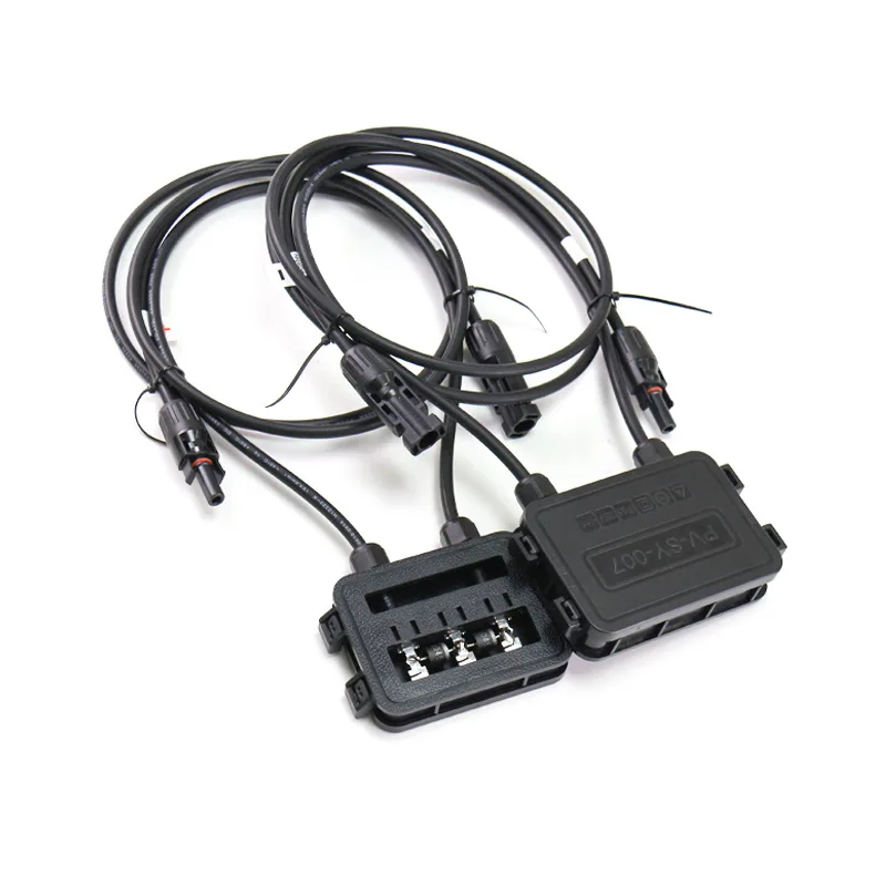 IP68 Waterproof QC4.0 Solar Junction Box 20-35A 1500VDC, Compatible 2.5~6mm² Cable with PV4.0 Plug, Protective Accessories for R
