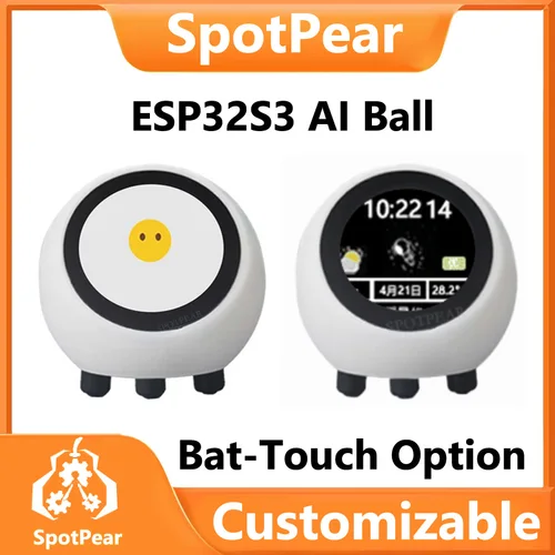DeepSeek AI Chat de voz Robot ESP32-S3 pantalla LCD de 1,28 pulgadas N16R8 reloj electrónico para ojos asistente de escritorio espHome para XiaoZhi