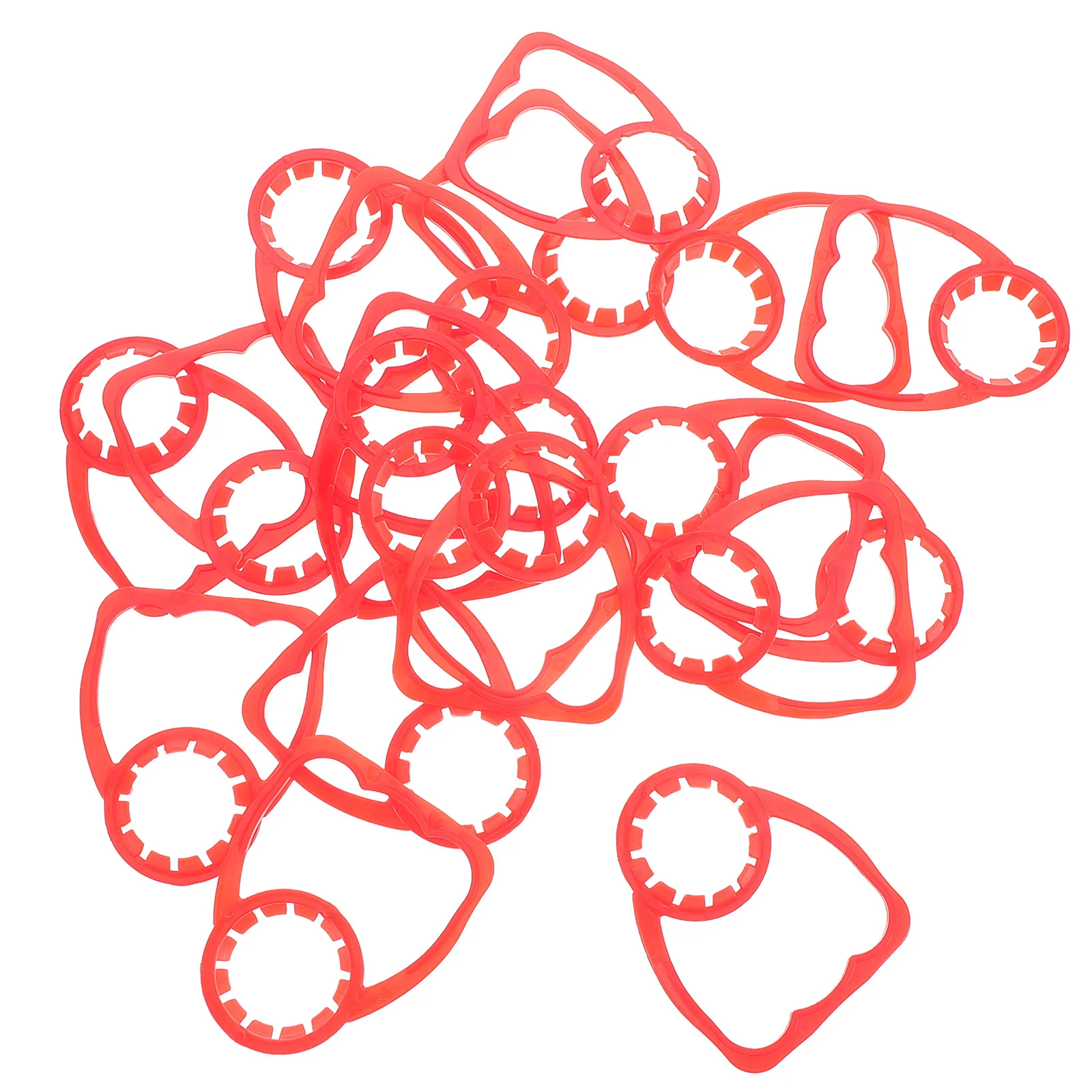 100 قطعة مقبض قبضة زجاجة المشروبات لعصير الصودا المائي 1-2L حامل بلاستيكي مريح قابل لإعادة الاستخدام أداة نقل المشروبات المطبخ