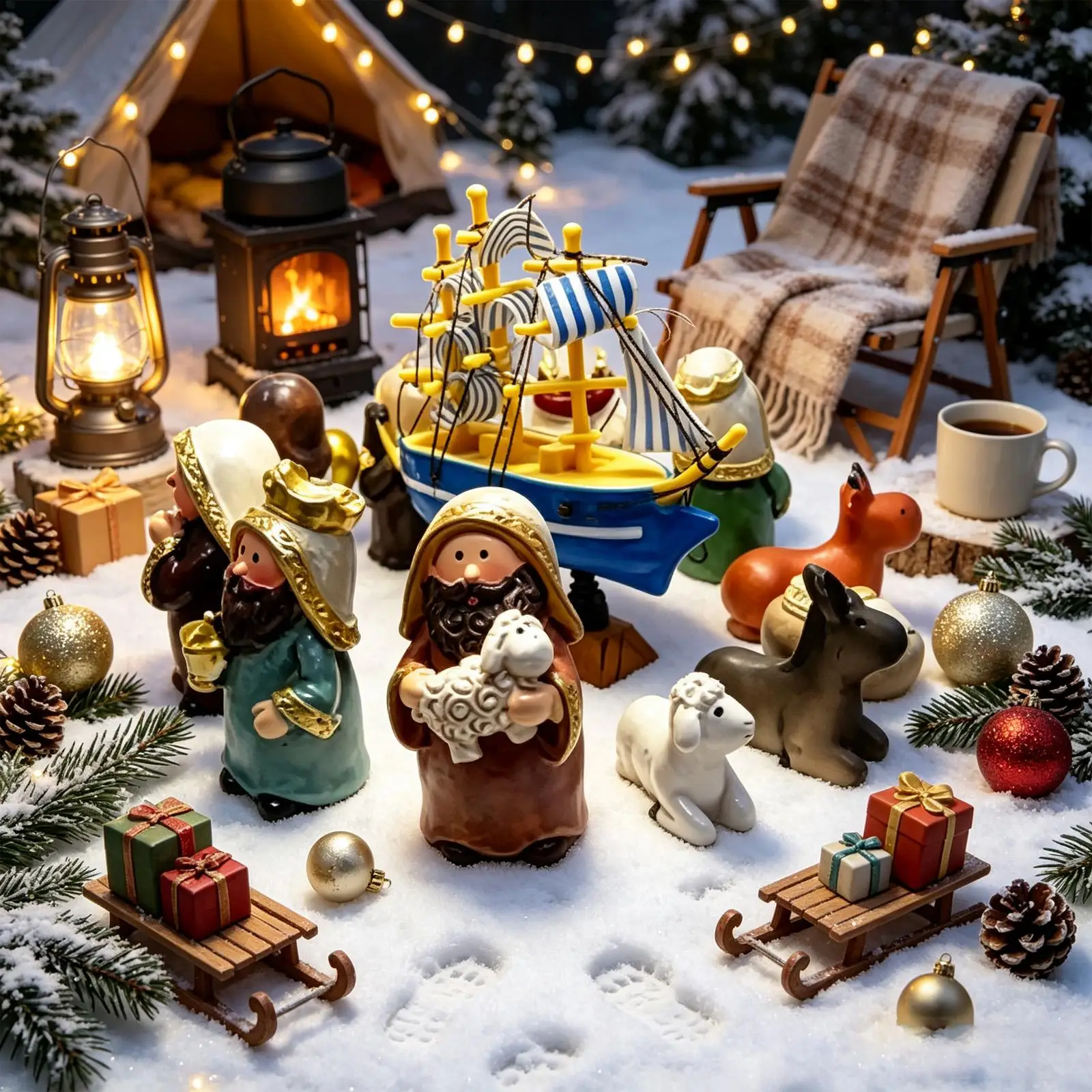 Nativity Scene Holy Family Manger Table Decorations Christmas Nativity Scene Set For Home Indoor Bedroom Living Room Office