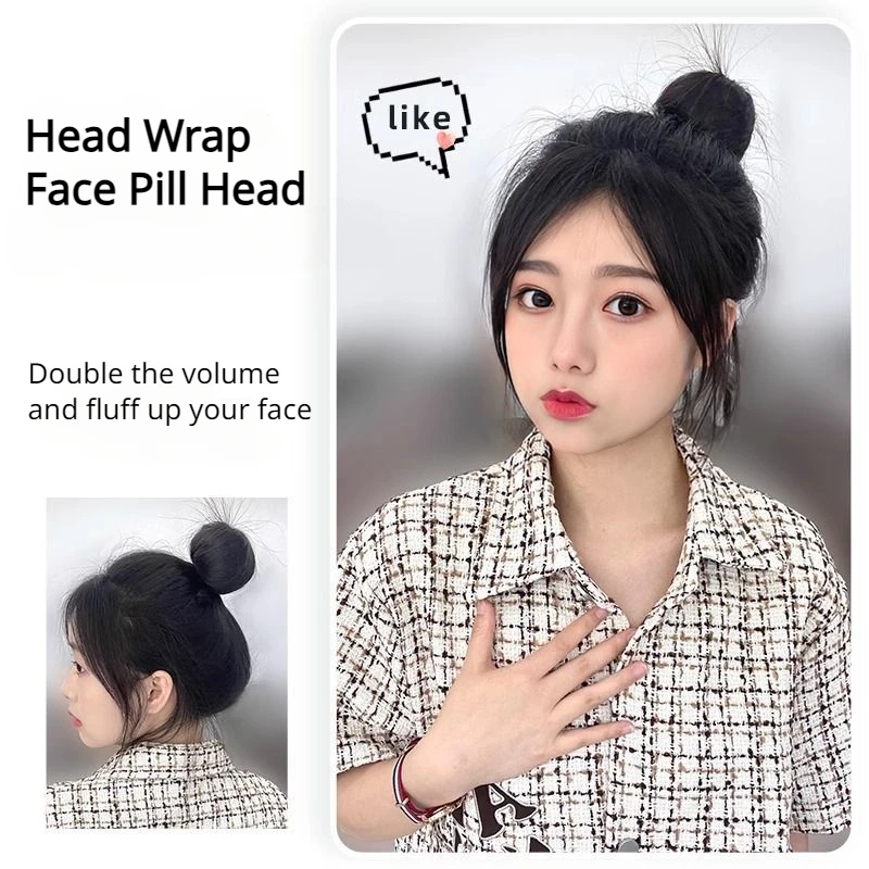 Fashion Wig Ponytail Self-twisting Hair Bundles Pill Head Medium-length Simulation Hair Tie Type for Woman Daily Party Use