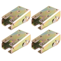 【Hot Cake】4Pcs Folding Table Legs Bed Support Brackets Foldable Furniture Leg Feet Lock 2.4 Inch Height With Springs