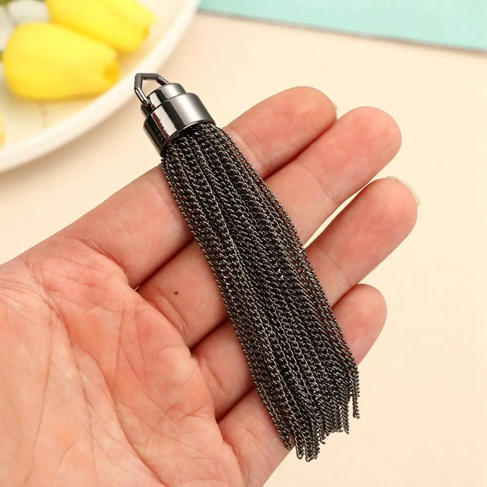 Fashion Tassel Pendant Keychain Shoulder Bag Tassel Metal Buckle Tassels Pendant Handbag Decoration Purse Hardware Accessories image 5