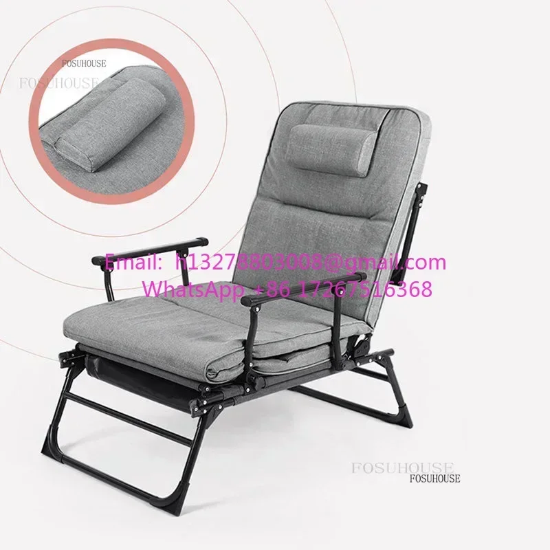 Simple Home Folding Beds Living Room Sofa Dual-use Camp Bed Office Lunch Break Artifact Portable Outdoor Fishing Reclining Chair