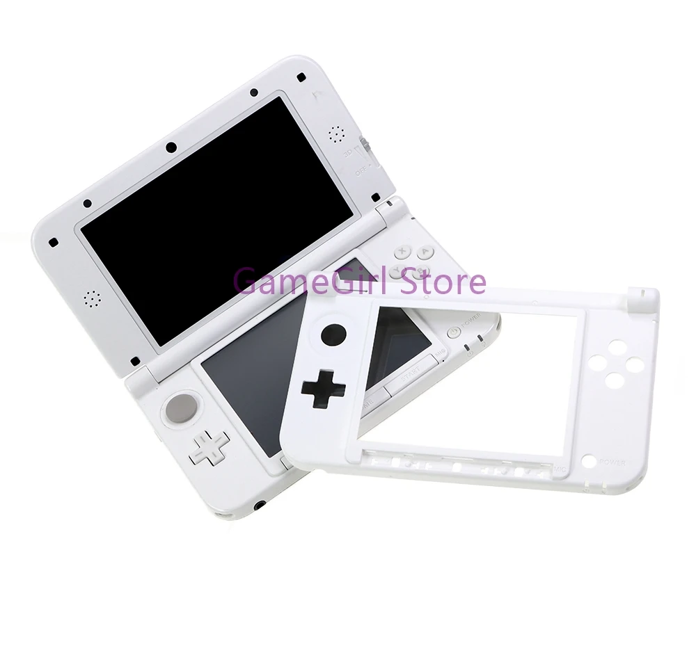 Carcasa de repuesto de alta calidad, carcasa de plástico con marco medio, bisel de pantalla para consola de juegos 3DSXL LL, 2 uds.