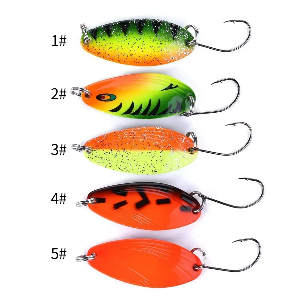 Señuelo De Metal Para Pesca De Carpa 1 Piezas, 3.2cm, 4.5g, Cuchara Giratoria De Lentejuelas Duras Pequeñas Para Trucha Y Lubina