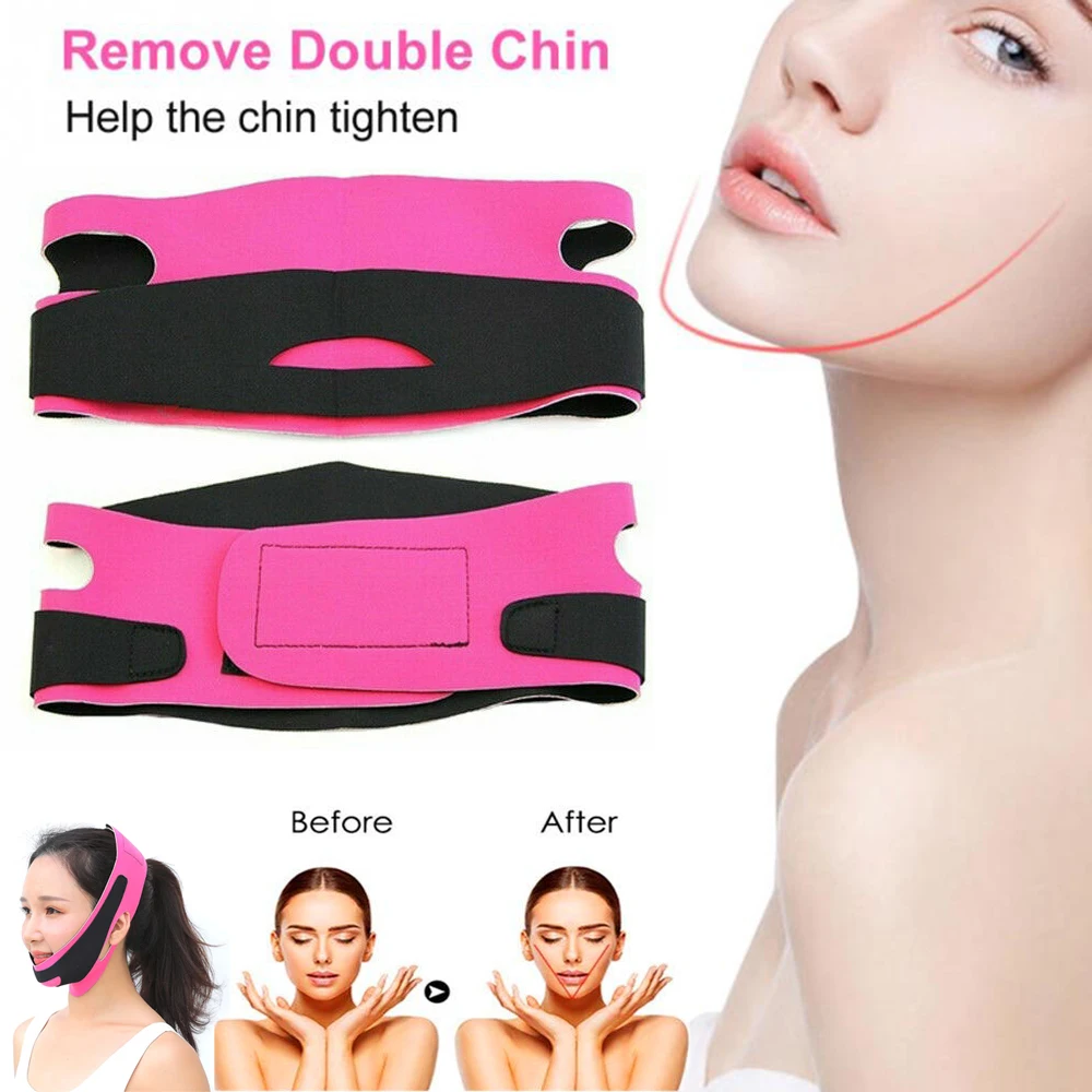 Women V-Line Lift Up Reduce Double Chin Anti Wrinkle Face Slimming Bandage Beauty Tools Face-lift Belt Facial Massager