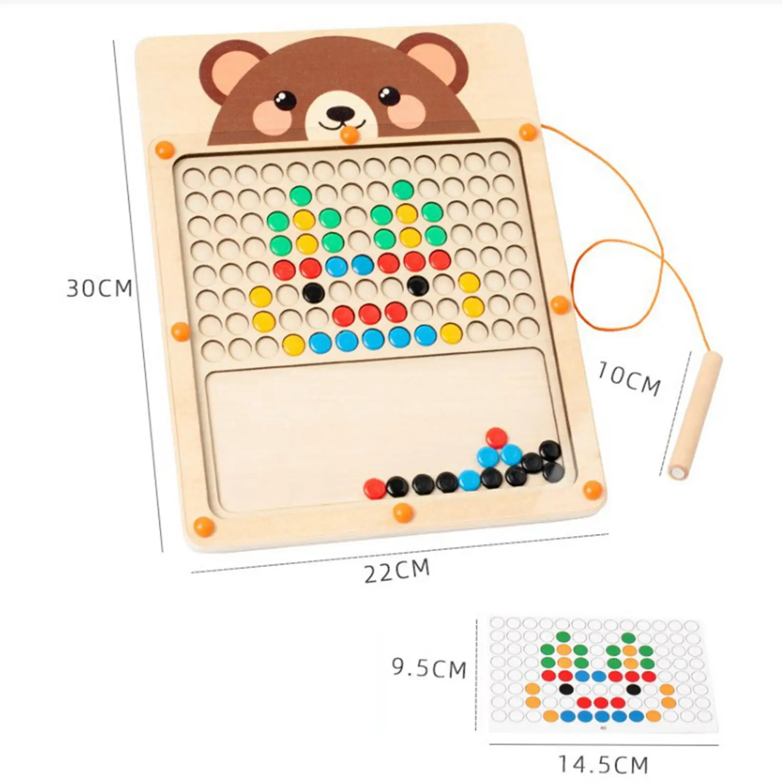 Magnetic Drawing Board Education Toy with Magnetic Pen and Beads Doodle Board for 3+ Preschool Boys Girls Children Game Prizes