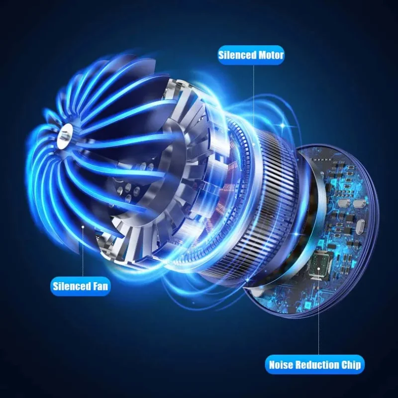 Портативный мини-подвесной вентилятор Xiaomi для шеи, цифровой дисплей, безлистный бесшумный электрический вентилятор, USB перезаряжаемый охладитель для шеи, кондиционер